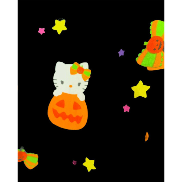 Hello Kitty By Sanrio Top Womens Size XL Short Sleeve Halloween Themed Scrub Top - Picture 7 of 10